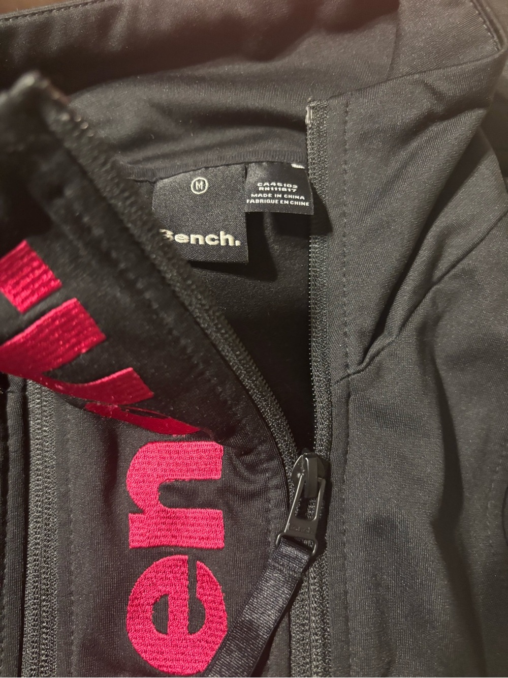 Bench Black Jacket with Pink Logo - Picture 2 of 11